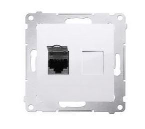 Simon54 Gniazdo komputerowe RJ45 pojedyńcze D61.01/11 biały na Arena.pl