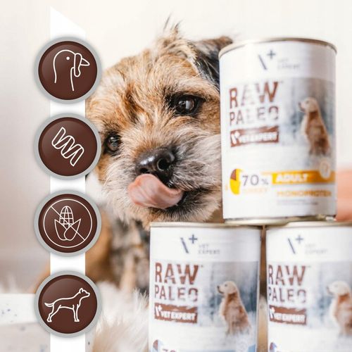 Mokra karma dla psów dorosłych indyk Raw Paleo 12 x puszka 800g na Arena.pl