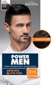 JOANNA POWER MEN COLOR CREAM FARBA DO WŁOSÓW DLA MĘŻCZYZN NR 02 DARK BROWN