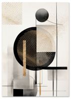 Plakat abstrakcja czarna złota 40x50 cm
