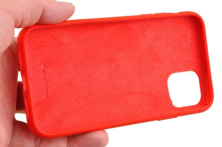 Etui Mercury Goospery Silicone do iPhone 11 czerwony zdjęcie 4