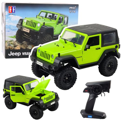 Auto Terenowe Zdalnie Sterowane RC Jeep Wrangler Rock Crawler Zielony 1:14 na Arena.pl