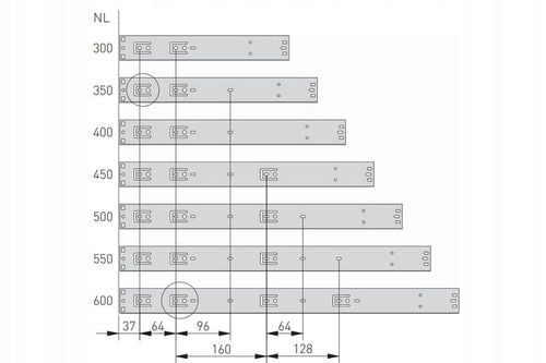 Prowadnica kulkowa GTV push open do szuflad 450 mm pełny wysuw udźwig na Arena.pl
