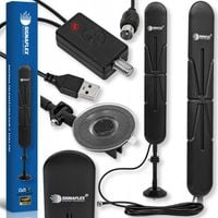 ANTENA AKTYWNA UHF VHF FM TELEWIZYJNA POKOJOWA MOCNA DVBT-2 44dbi TV