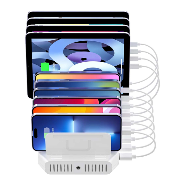 Unitek Stacja ładująca 10xUSB 2.4A 60W biała zdjęcie 4