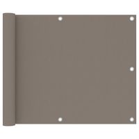 Parawan balkonowy, kolor taupe, 75x300 cm, tkanina Oxford