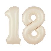 Balony foliowe liczba 18 kremowy 100 cm