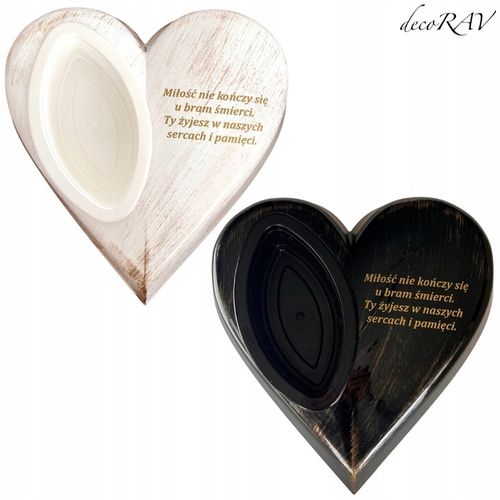 SERCE na Grób z Napisem RÓŻNE KOLORY Podstawa na Stroik Wzór na Arena.pl