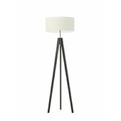 Lampa podłogowa HAITI abażur ecru stelaż hebanowy