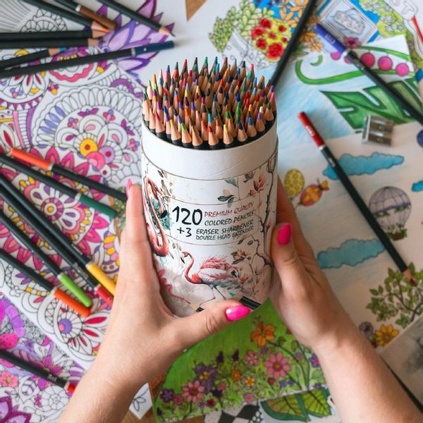 Kredki Profesjonalne Zestaw Rysowania 123 Kredki Ołówkowe Kolorowe GRATIS zdjęcie 13