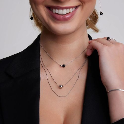 srebrny naszyjnik z agatem na Arena.pl