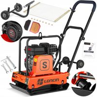 ZAGĘSZCZARKA gruntu UBIJAK 90kg koła + mata + silnik LONCIN 6,5KM siła 18kN