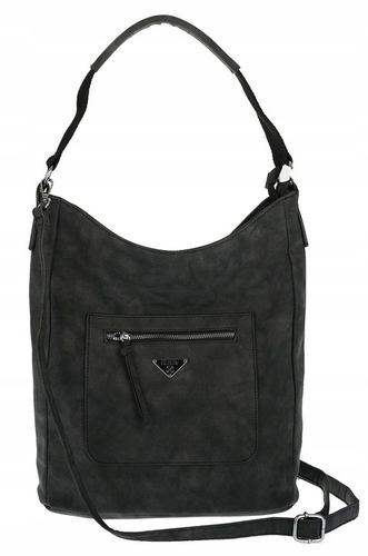 Torebka Damska Listonoszka Worek Shopper na Ramię Miejska YD1067 Czarna na Arena.pl