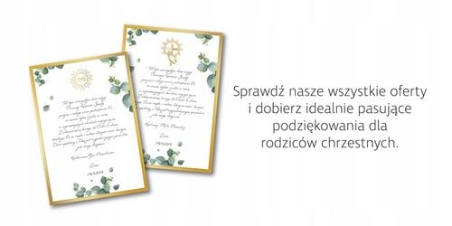 Podziękowania dla Gości na Uroczystość Komunii Świętej – na Arena.pl