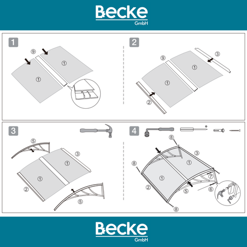 Daszek nad dzrwi wejściowe zadaszenie na balkon okno klimę brązowy 200x100 na Arena.pl