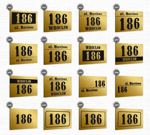 Tabliczka ADRESOWA Z TWOIM ADRESEM STRZAŁKA NUMER na Arena.pl