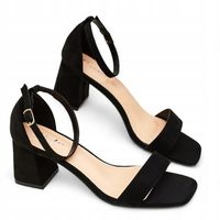 CZARNE SANDAŁKI NA SŁUPKU DAMSKIE SILL 39