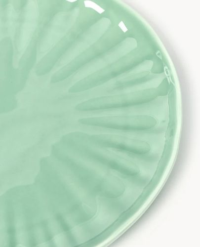 Komplet naczyń z porcelany z reliefem Sali dla 4 osób 12elem Miętowy na Arena.pl