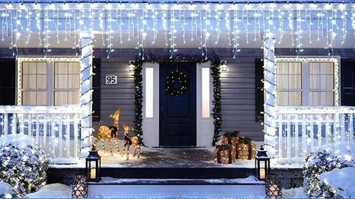 Sople 300LED Lampki Zewnętrzne Białe Niebieski FLASH IP44 ŚWIĄTECZNE 3w1 na Arena.pl