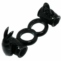 baile sweet ring podwojny system wibracyjny z krolikiem, czarny