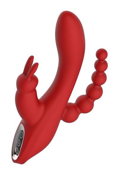 Wibrator Króliczek Waginalny Analny Potrójny 21Cm zdjęcie 7