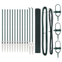 Ogrodzenie z słupkami Zielony 1 x 25 m Stal