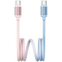 kabel usams bicolor series sj756 pd 60w  usb-c/usb-c 1.2m niebiesko