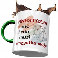 Kubek Zielony Dla Anastazji Przyjaciółki Prezent Z Nadrukiem Ze Zdjęciem