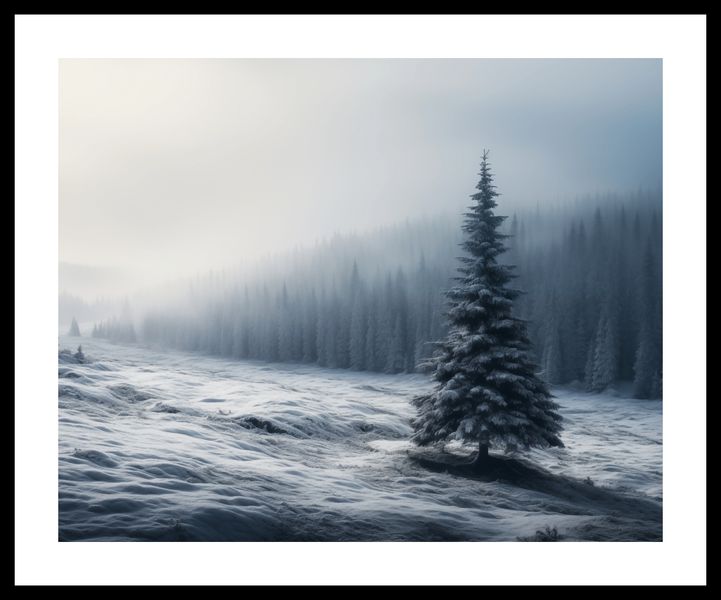 Plakat 50x40cm Samotna Choinka zdjęcie 3
