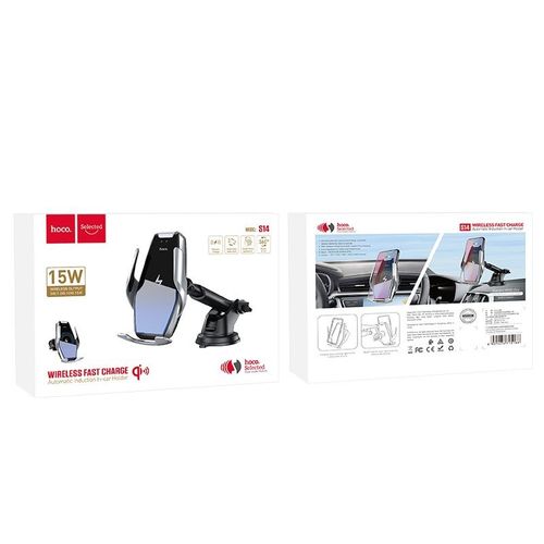 HOCO S14 CAR MOUNT WIRELESS CHARGER SILVER na Arena.pl
