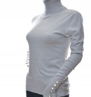 Damski sweter z golfem golf basic szary guziki uni