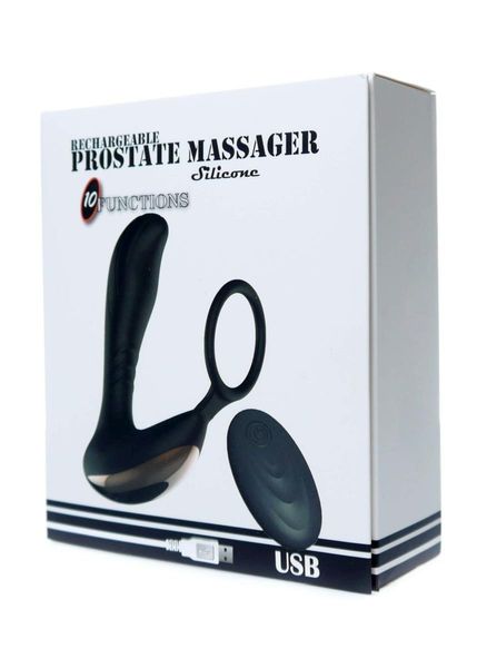 Stymulator-Prostate Massager With Ring Usb 10 Function / Remote Control zdjęcie 5