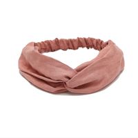 Opaska do włosów pin up turban klasyczny węzeł bawełna uniwersalna różowa