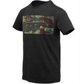 Koszulka męska z nadrukiem T-Shirt FN FAL HELIKON Black/Rhodesian Camo L