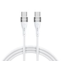 trwały elastyczny kabel przewód usb-c - usb-c pd 65w 1m biały