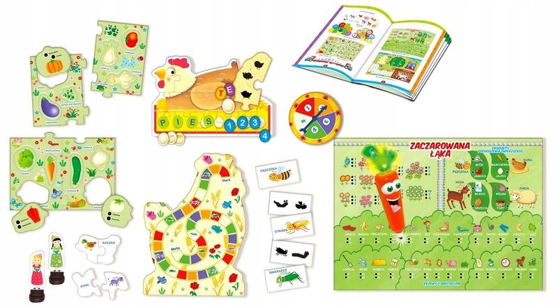 LABORATORIUM 50 GIER ZESTAW EDUKACYJNY ŚWIECĄCA MARCHEWKA KARTY MEMO PUZZLE zdjęcie 8