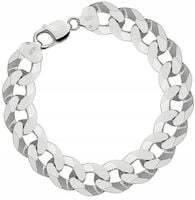 Srebrna Bransoletka Męska Pancerka 1,20 cm Diamentowana 925 Grawer Gratis