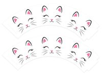 Papilotki do babeczek Kotek, 6 szt.