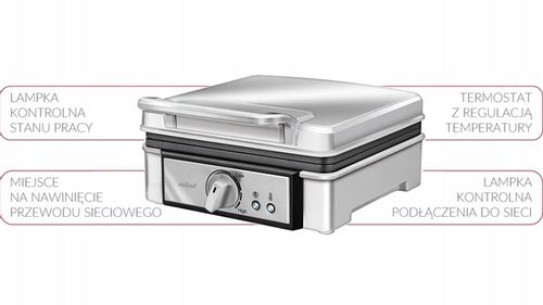 Gofrownica MPM MGO-13 Mocna 1400W Opiekacz na Arena.pl
