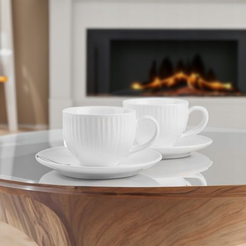 KOMPLET PORCELANOWYCH FILIŻANEK ZEOLIA 250ML 2SZT DO KAWY HERBATY na Arena.pl