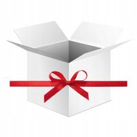 Duże pudełko prezentowe karton białe 50x50x50 cm z 2 satynowymi wstążkami