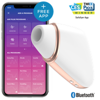 stymulator łechtaczki z aplikacją love triangle white satisfyer