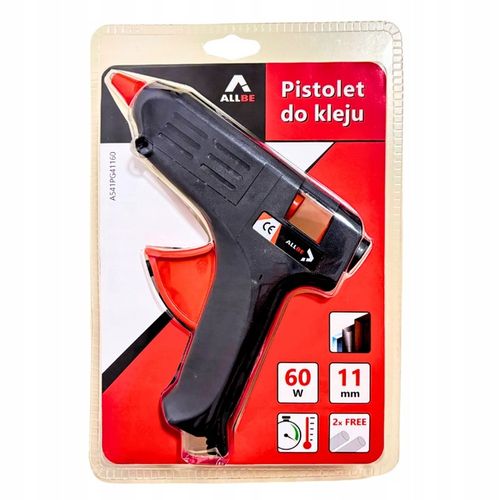 PISTOLET DO KLEJU NA GORĄCO MOCNY WKŁADY 11 mm 60W KLEJARKA + KLEJ 1kg na Arena.pl