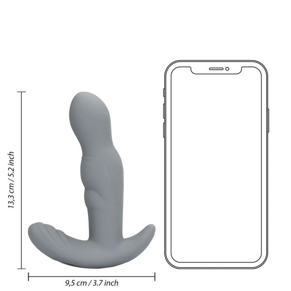 Rotating Prostate Stimulator With Remote Control - Gotham Grey zdjęcie 8
