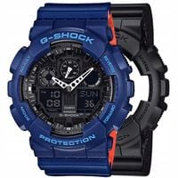 ZESTAW G-SHOCK GA-100-1A1ER NIEBIESKI NIEBIESKI