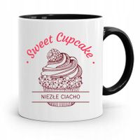 Kubek Czarny Prezent Dla Piekarza Sweet Cupcake Z Nadrukiem Ze Zdjęciem