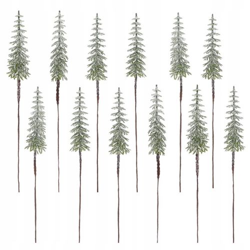 Mini choinki na druciku 44 cm ozdoby do stroika dekoracje świąteczne 12 szt na Arena.pl