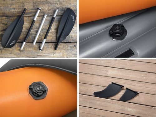 Kajak 3 osobowy Rapid Bestway 65132 Pompka Wiosła Torba NOWY MODEL 2024 na Arena.pl