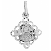 SREBRNY MEDALIK MATKA BOSKA CZĘSTOCHOWSKA DIAMENTOWANY SREBRO PRÓBY 925 GRAWER GRATIS!