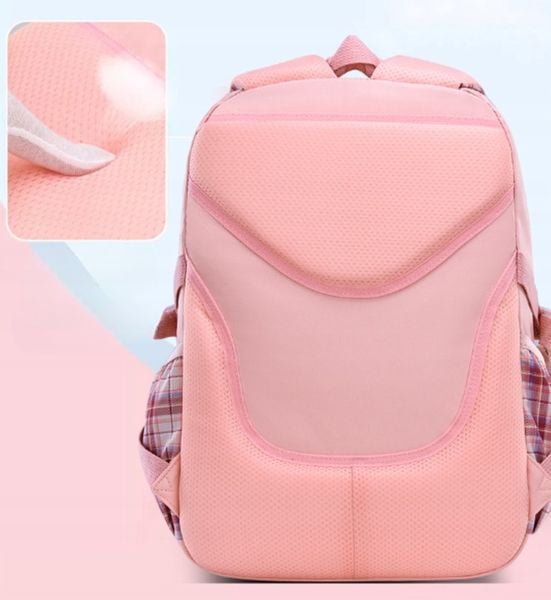 PLECAK SZKOLNY TORNISTER MŁODZIEŻ W KRATĘ POJEMNY DUŻY DO SZKOŁY KL. 1-3 zdjęcie 2